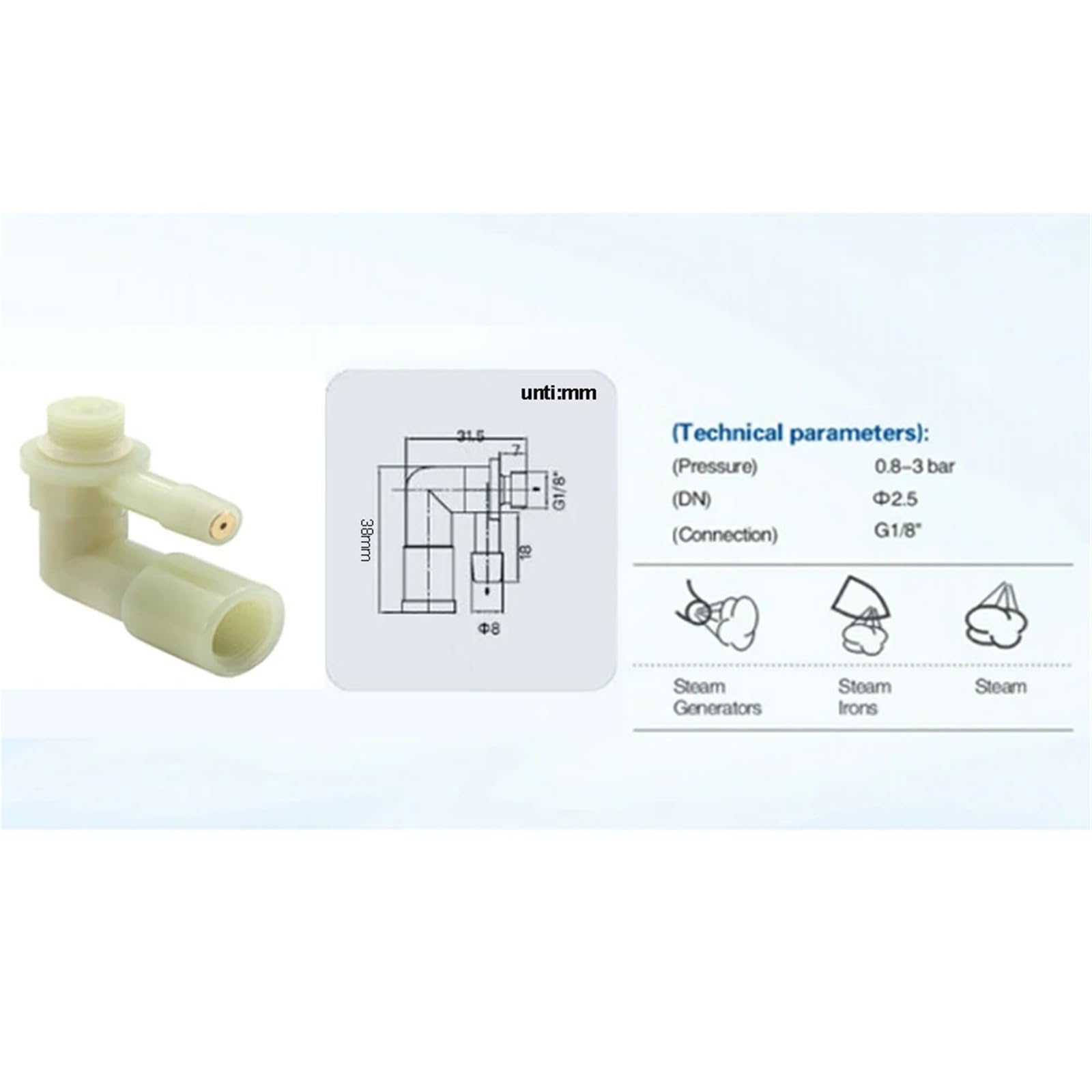 JYDX-6S Cánula Puerto Macho L Válvula de Seguridad Dispositivos Control Alivio Presión Conector Bomba Agua Generadores Plancha Vapor