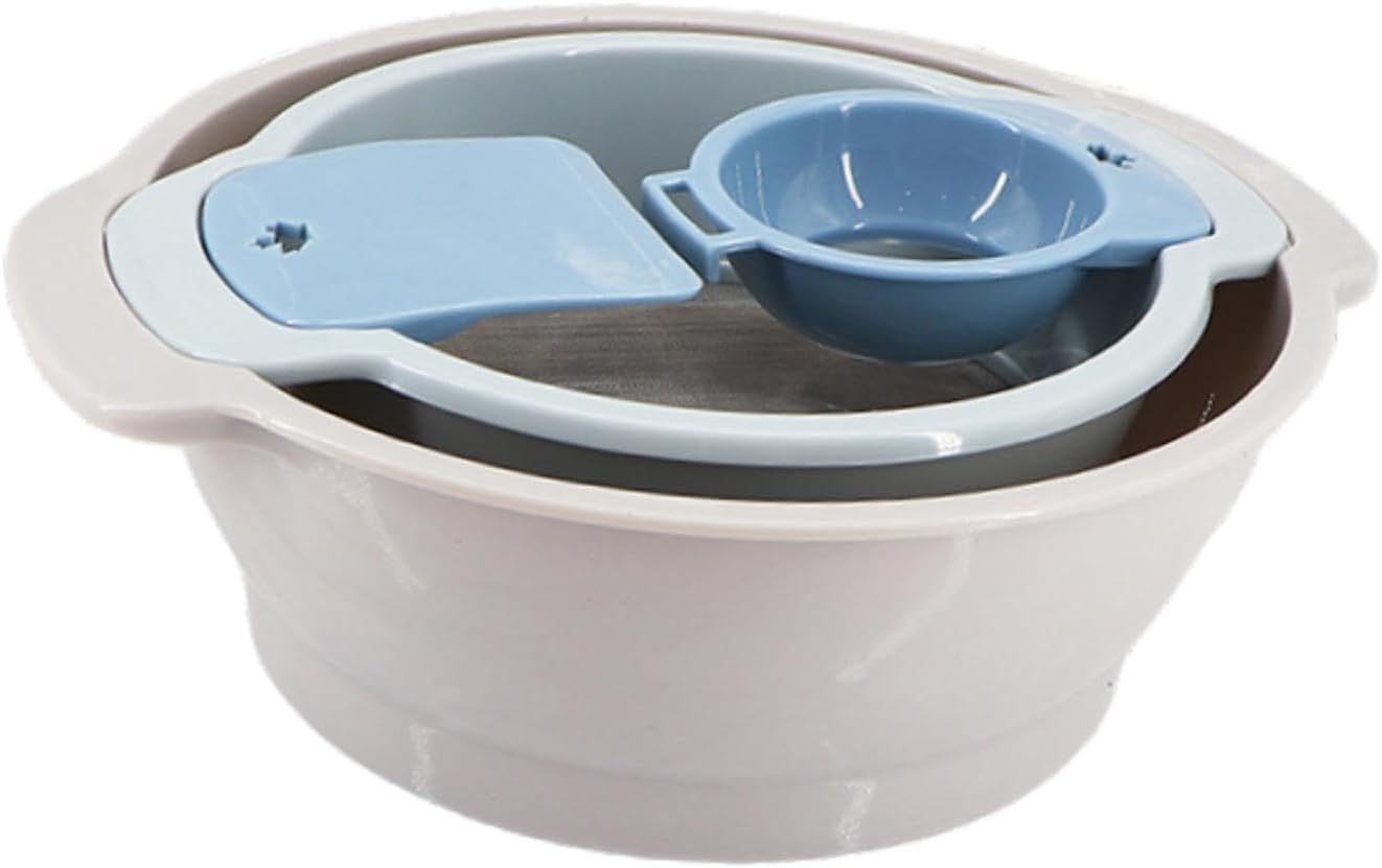 Flour Sifter Sturdy Hand Press Baking Sifter for Bakery Household Restaurant L Blue|Home & Garden | Kitchen, Dining & Bar | Kitchen Tools & Gadgets |1 Mixing Tray