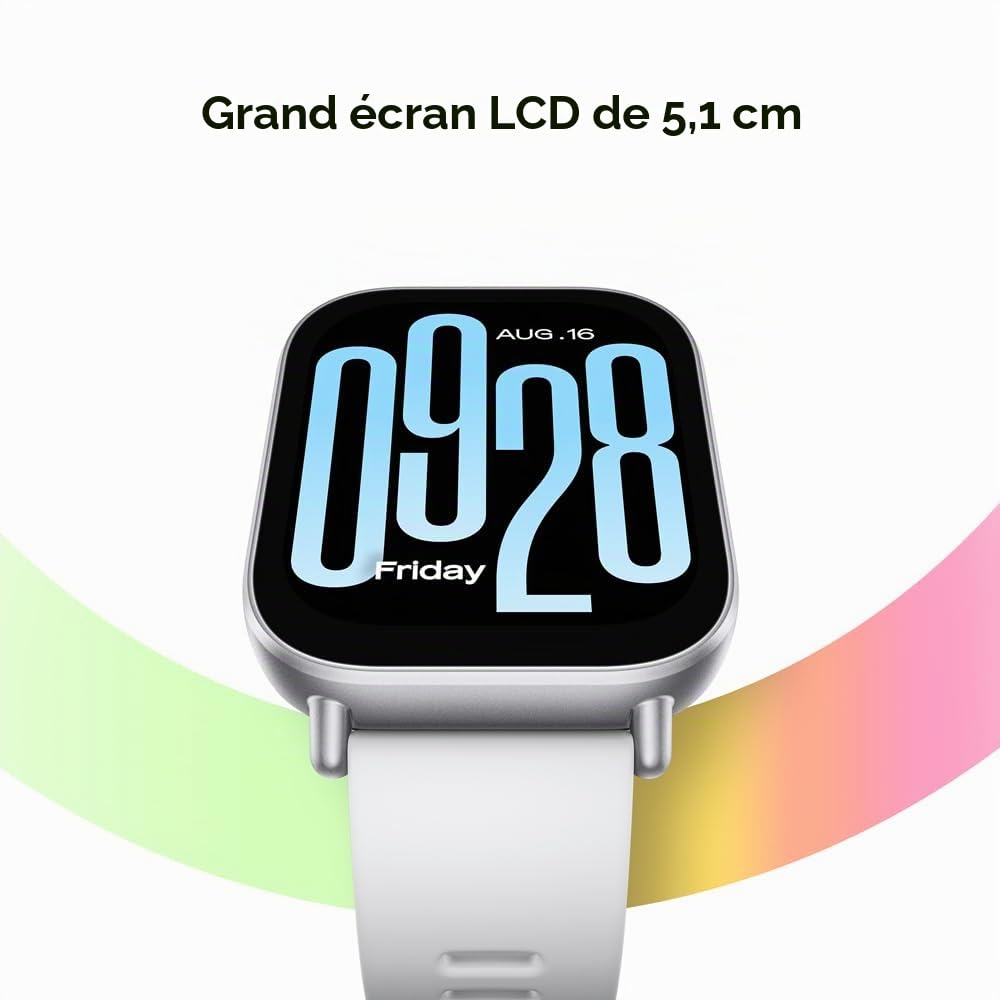 Xiaomi Redmi Watch 5 Active Midnight Black | Smartwatch | Écran LCD de 2", Longue durée de Vie, appels Bluetooth, réduction du Bruit, Suivi de santé, étanchéité 5 ATM, autonomie de la Batterie de 18