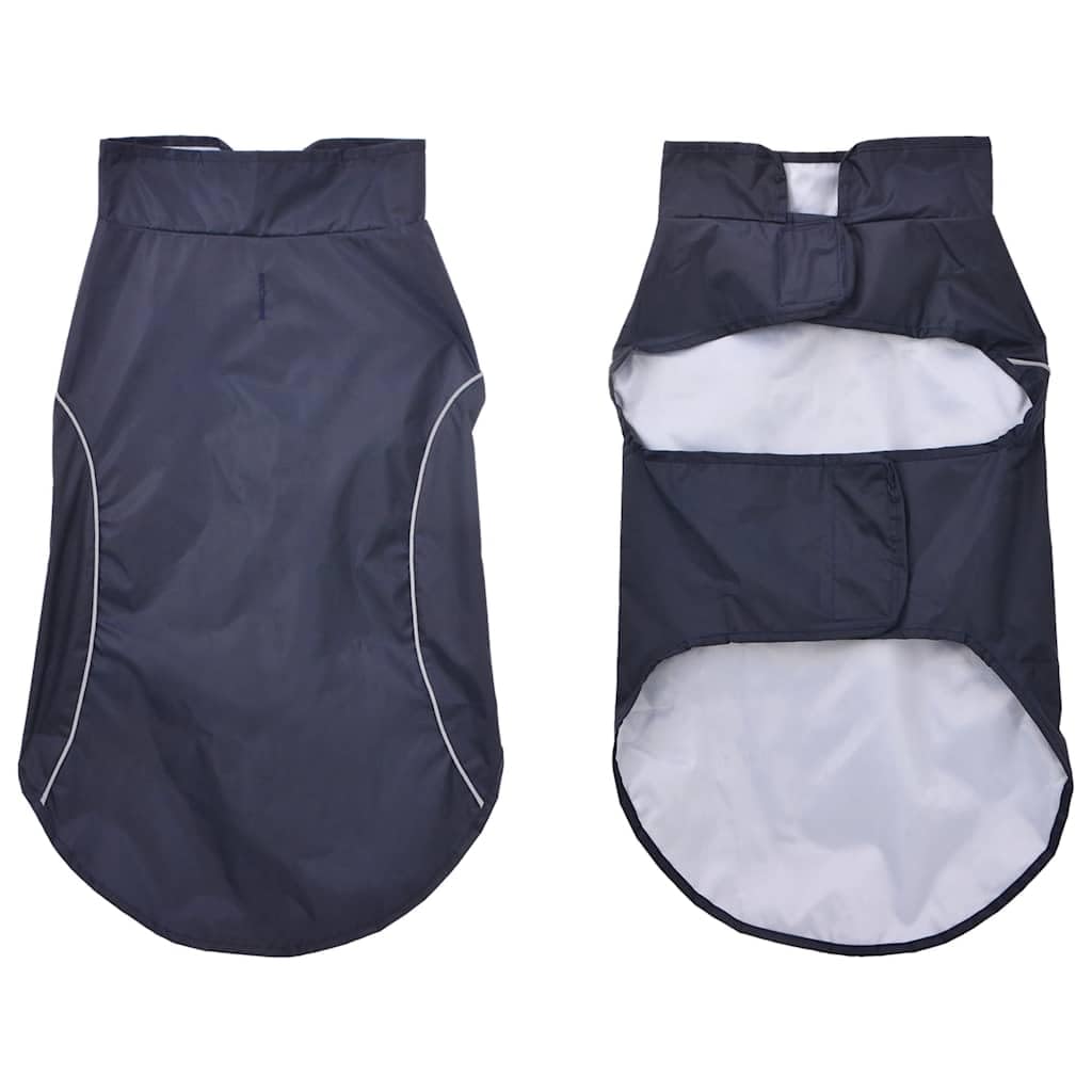 Impermeabile per cani, blu navy, in poliestere, XL, con strisce riflettenti, impermeabile e riflettente, per autunno, inverno e attività all'aperto, protezione da pioggia e freddo