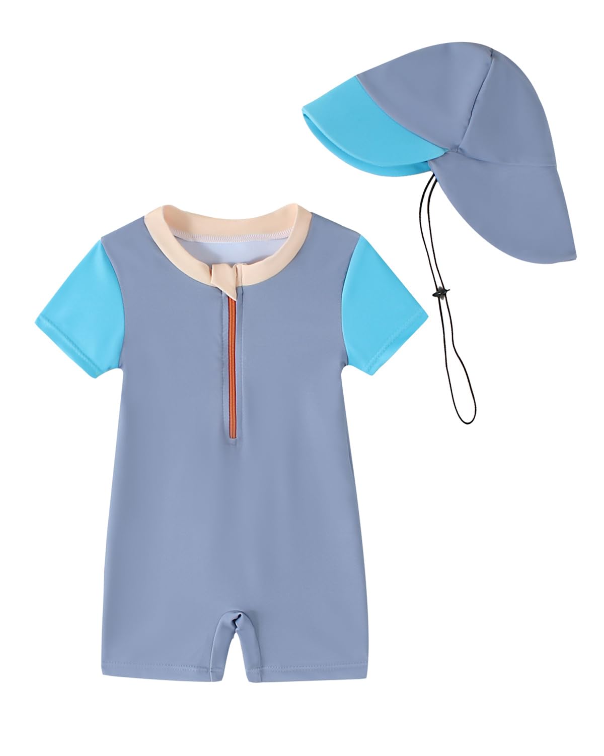 WYTbaby Uv Badebekleidung Baby Badeanzug Einteiliger Kurzärmel Uv Schutzkleidung Baby Junge 3 Monate-3 Jahre
