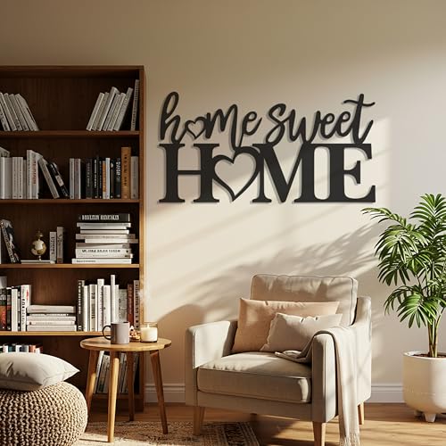 Custom Home Sweet Home Metal Wall Art – Personalized Heart