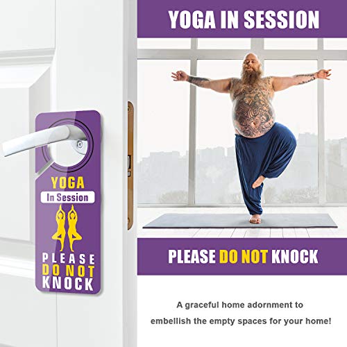 Psler DOOR-HANGER-YOGA 4 Pack Door Knob Hanger Sign Yoga In Session thumb #4