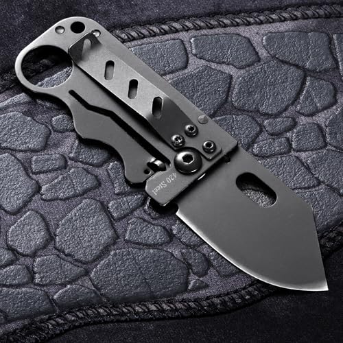 Grand Way Pocket Knife - 2.36” Folding Sharp Blade with Money Clip - Unique Small Knife with Engraved Dragon Blade - Credit Card Holder for EDC- Birthday Gifts Ideas for Men & Women 6682