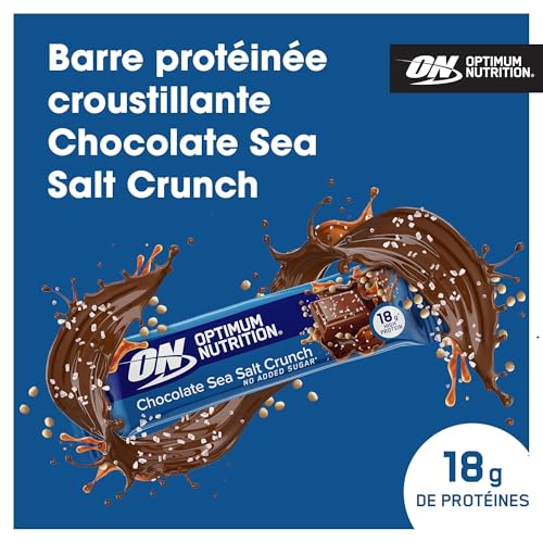 Optimum Nutrition Crunchy Protein Bar (12x55g) Chocolat Sel de mer Crunch – Image 3