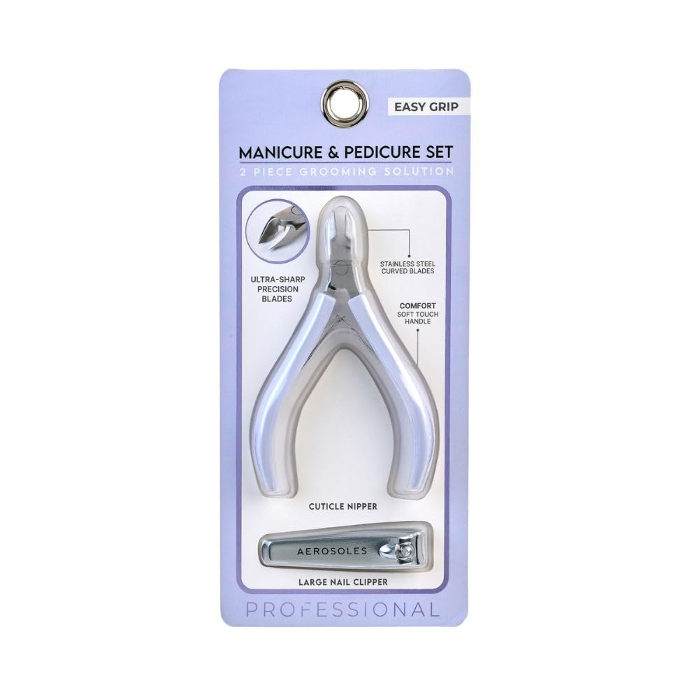 Aerosoles Cuticle Nipper Nail Clipper Set Professional Stainless Steel Cuticle Remover and Nail Trimmer for Manicure Pedicure