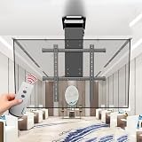 ZGLINMZ Electric Motorised TV Ceiling Mount Bracket with Remote Control Fits 50 90 Inch TVs