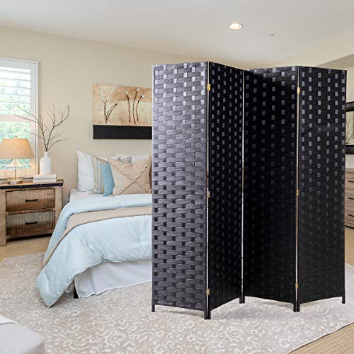 6ft Tall 4 Panel Room Separator Privacy Screen Room Dividers Folding Privacy Screens for Living Room Bedroom