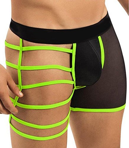 Mendove Men's Sexy Hollowed Mesh Boxer Briefs Underwear