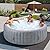 Inflatable Hot Tub Spa, Portable Spa Set for 4-6 Person, Inflatable Bubble Massage Tub with 130 Soothing Jets, Built in Heater Pump and 6 Filter Cartridges (Round)