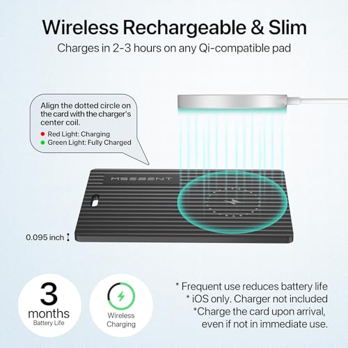MSEBENT Wallet Tracker Card (Apple Find My, Wireless Charging) — view 3