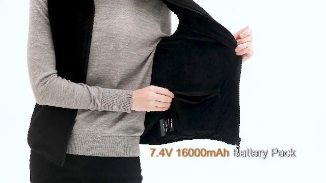 Hecusma Fleece Heizweste Damen mit Powerbank 16000mAh 7.4V, Wärmeweste Damen, Elektrisch Beheizte Weste Damens mit Powerbank für Skifahren, Outdoor Motorrad-S