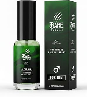 Allure Pheromone Cologne Perfume for Men [Long Lasting Spray] - Pheromones Perfumes Cologne for Him - Concentrated Perfume 1oz