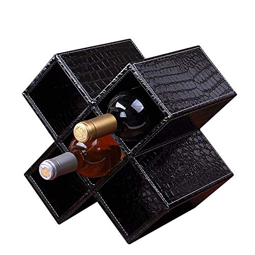 Soporte para botellas de vino negro con 3 compartimentos miniatura 1