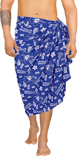 LA LEELA Men's Sarong Swim Bath Trunk Aloha Wraps