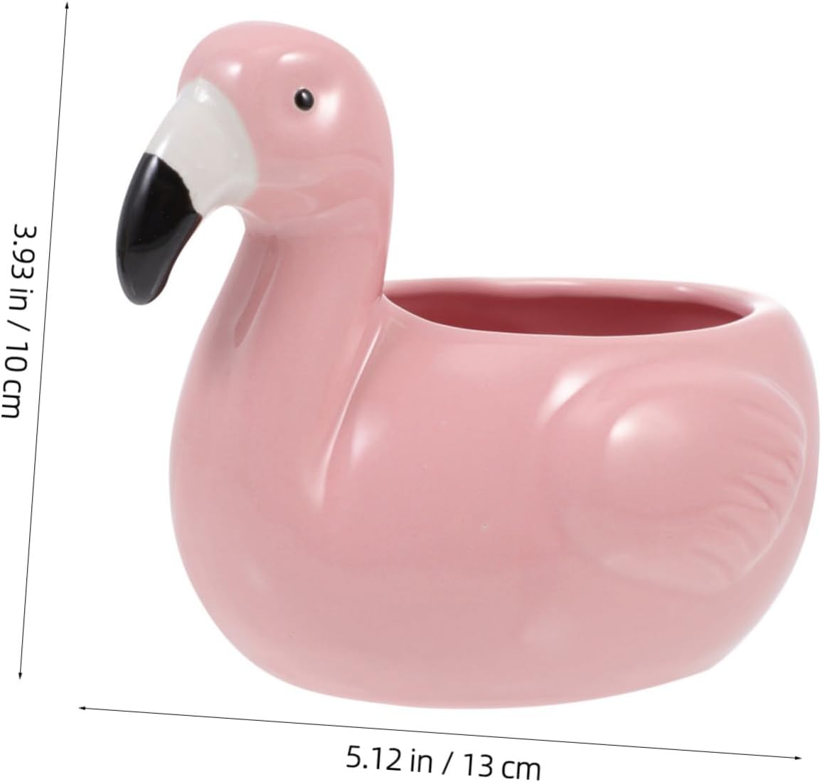 IMIKEYA Ceramic Cocktail Mug Flamingo Shape Hawaiian Tiki Mug Tiki Cups Cocktail Glasses for Bar Punch Pina Colada Tropical Drinks Pink