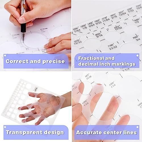Image of Mr. Pen Circle Templates - Large & Small Sizes, Circle Stencil & Ruler for Drafting & Drawing
