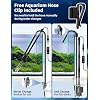 Gravel Vacuum for Aquarium, 6 in 1 Fish Tank Cleaner Tool Kit Electric Vacuum Gravel Cleaner for Aquarium Automatic Water Change, Wash Sand, Water Circulation,With Filter Cup, Hose Clamp (370GPH 22W)