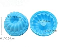 Vista 31 de To encounter Paquete de 24 mini tazas de silicona para hornear, moldes de silicona de calabaza para gelatina, molde de postre antiadherente, moldes