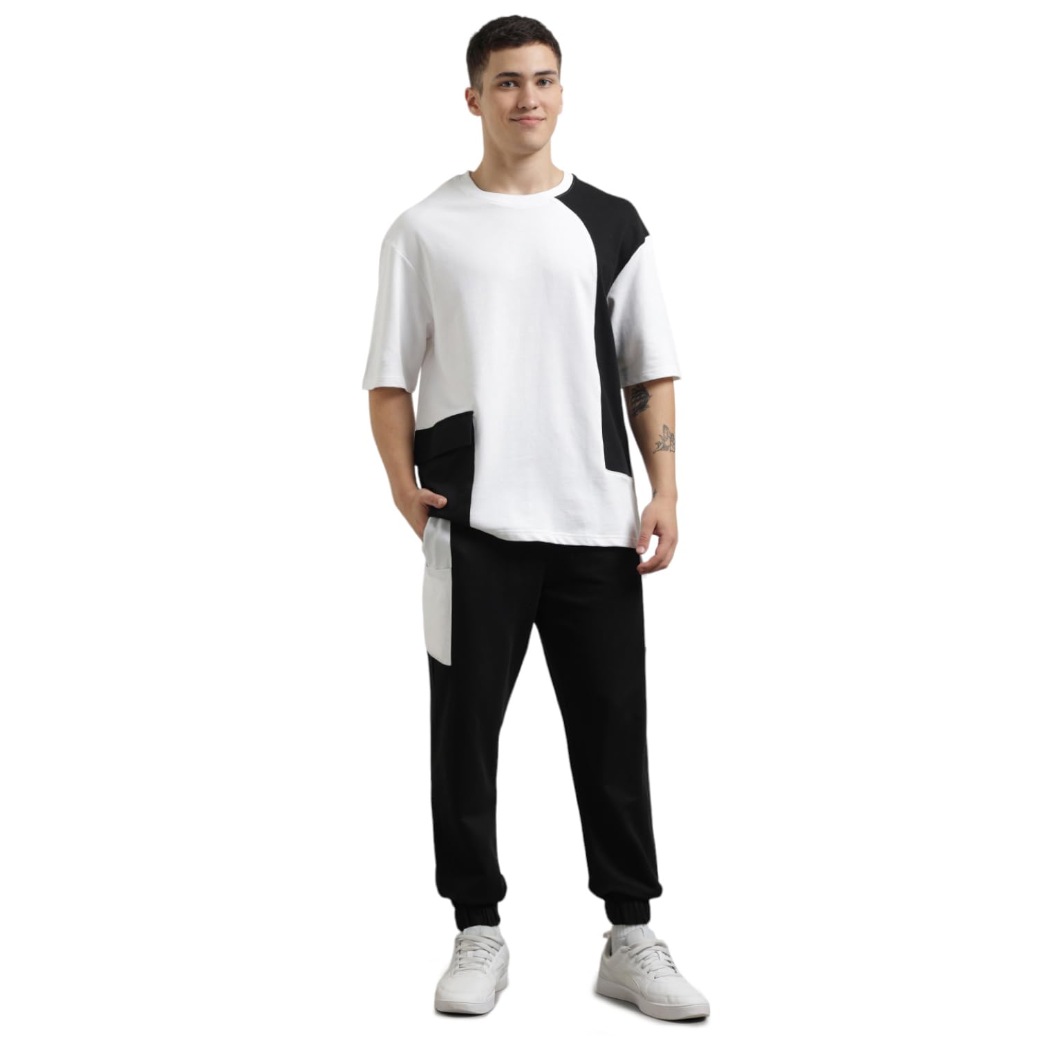 nobero Oversized Casual Round Neck Co-ord Set for Men Casual Sleepwear & Loungewear Set & Night Suits Set for Men’s-picture-37