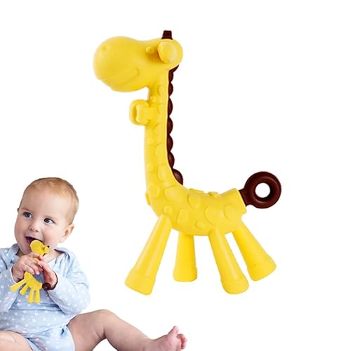 Baby Beißring - Baby Geschenk Neugeborene BPA-Frei - Lebensmittelsilikon | Baby erstausstattung Beissring | Giraffe | Motorik Spielzeug baby | geeignet ab 3 monate junges Baby Cover