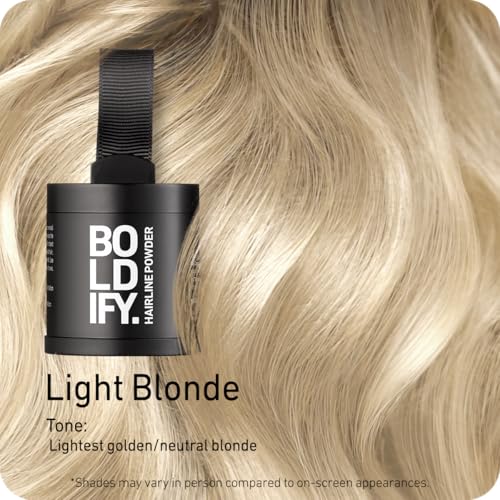 Image of BOLDIFY Hairline Powder - Water-Resistant Root Touch Up Hair Color for Gray Coverage - 24-Hour Stain-Proof, Mess-Free Hair Powder for Thinning Hair