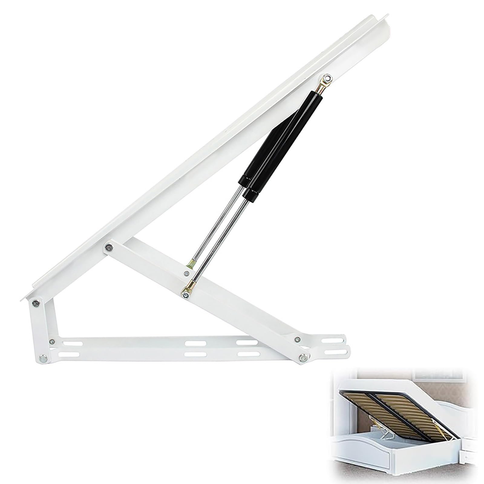 Elevador Hidráulico De Cama, 1 Par De Mecanismos De Elevación De Cama, Elevadores Neumáticos De Tapa Con Amortiguador De Gas, Varilla De Elevación Hidráulica De Cama, Barra De Soporte De Amortiguador