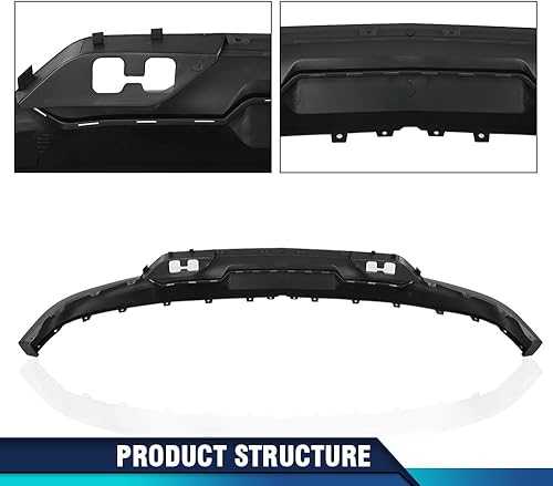 Miniatura 6 de PIT66 Cenefa de parachoques delantero texturizada con agujeros de gancho de remolque compatible con Chevy Silverado 1500 2016-2018Silverado 1500 LD