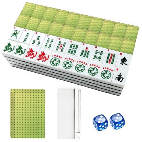 American Mahjong Set con 166 Fichas Acrílicas y Accesorios miniatura 1