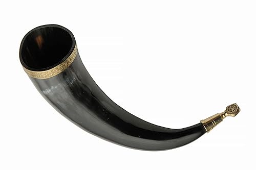 SZCO Supplies 230980 - Cerveza de estilo medievalvikingocuerno de latón negrolatón, 10 oz