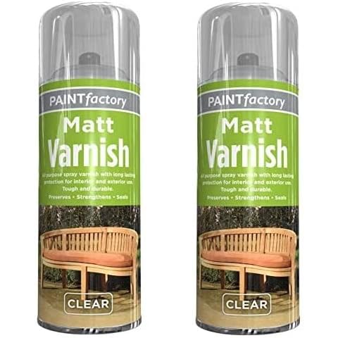 YSAMAX All Purpose Matt Varnish Professional Spray For Furniture, Metal, Wood, Plastic, Glass and more 250ml (Pack of 2) Cover