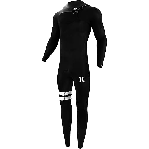 Hurley Mens Wetsuit - Fusion 302 3/2MM Long Sleeve Full Wetsuit with Chest Zip - Glued and Blindstitched Neoprene Full Body Wet Suit for Men