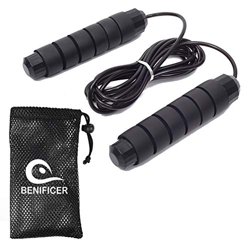 Benificer Corde à Sauter, Jump Skipping Rope Réglable pour Fitness, Boxe, Crossfit, Gym, Sport, Speed Rope pour Entraînement