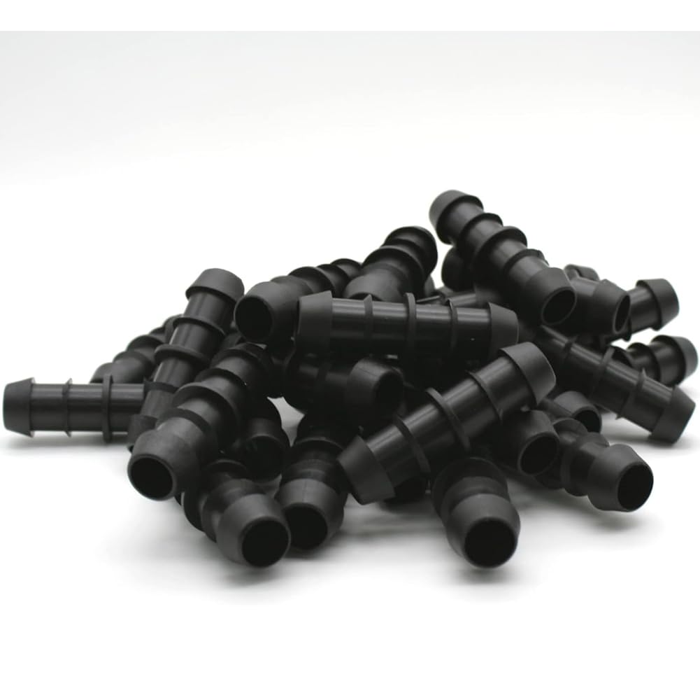 Suinga Enlace para Riego por Goteo 16mm | Pack 4000 Conector Recto para Tubería de Polietileno | Manguito de Union Negro para Manguera de Jardin| Accesorio Riego por Goteo