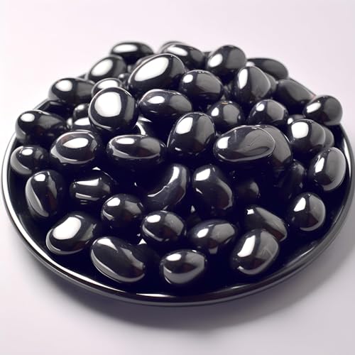 Image of Polished Obsidian Crystals - 72 pcs, 0.5 inch Handpicked Tumbled Gemstones Rocks, Pebbles for Reiki, Chakra, Healing, Home Decor