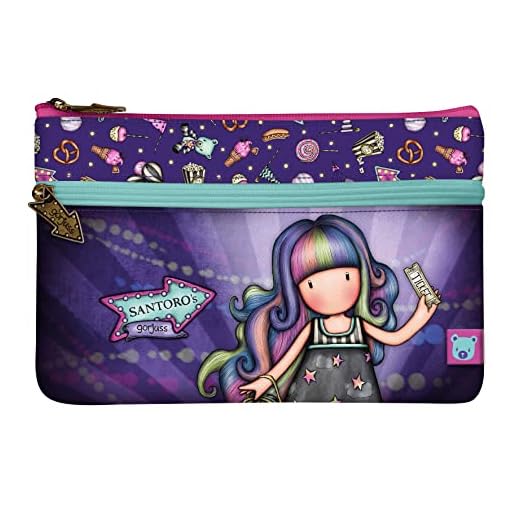 Santoro Portatodo Plano con Bolsillo Gorjuss Fairground Up and Away 23,4X15,5X1,5Cm, Dibujos Animados, Multicolor (1128GJ04)