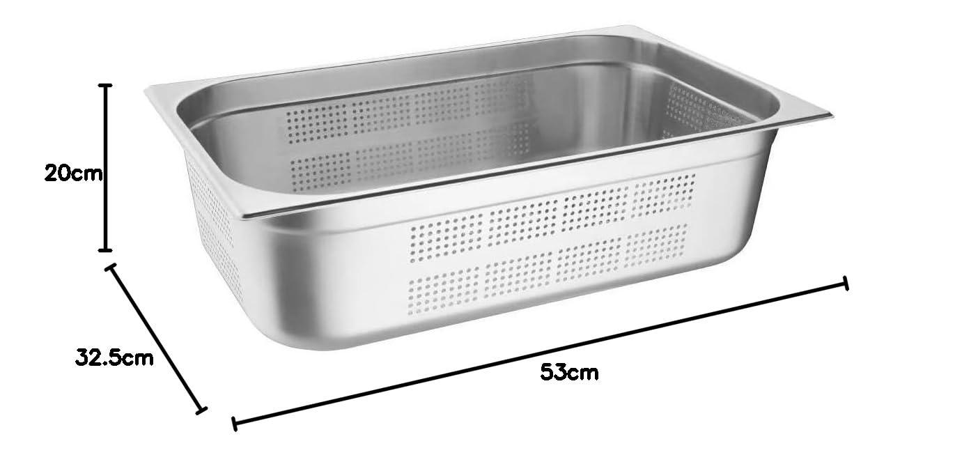 VOGUE K842 in acciaio inossidabile perforato 1/1 Gastronorm, 150 mm