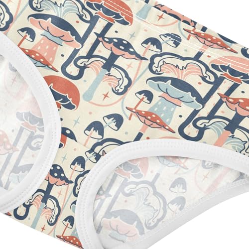 Little Girl Underwear Toddler Panties Kids Undies Mystery Mushrooms Soft Cotton Briefs 2T-8Y4
