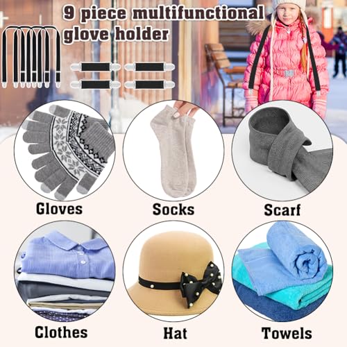 Winter Mitten Clips Elastic Stainless Steel Gloves Clips for Toddler Kids Adults Dress Cinch Sweater Cardigan Shawl Clip2