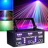 Flashback Events 21-Eyes RGB Laser & UV LED Strobe Party Light – Sound Activated DMX512 DJ Stage Lighting...