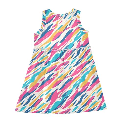 KLL Camouflage Pattern Trendy Style Girls Dressy Dresses Casual Beach Sundress Summer Clothes O Neck2