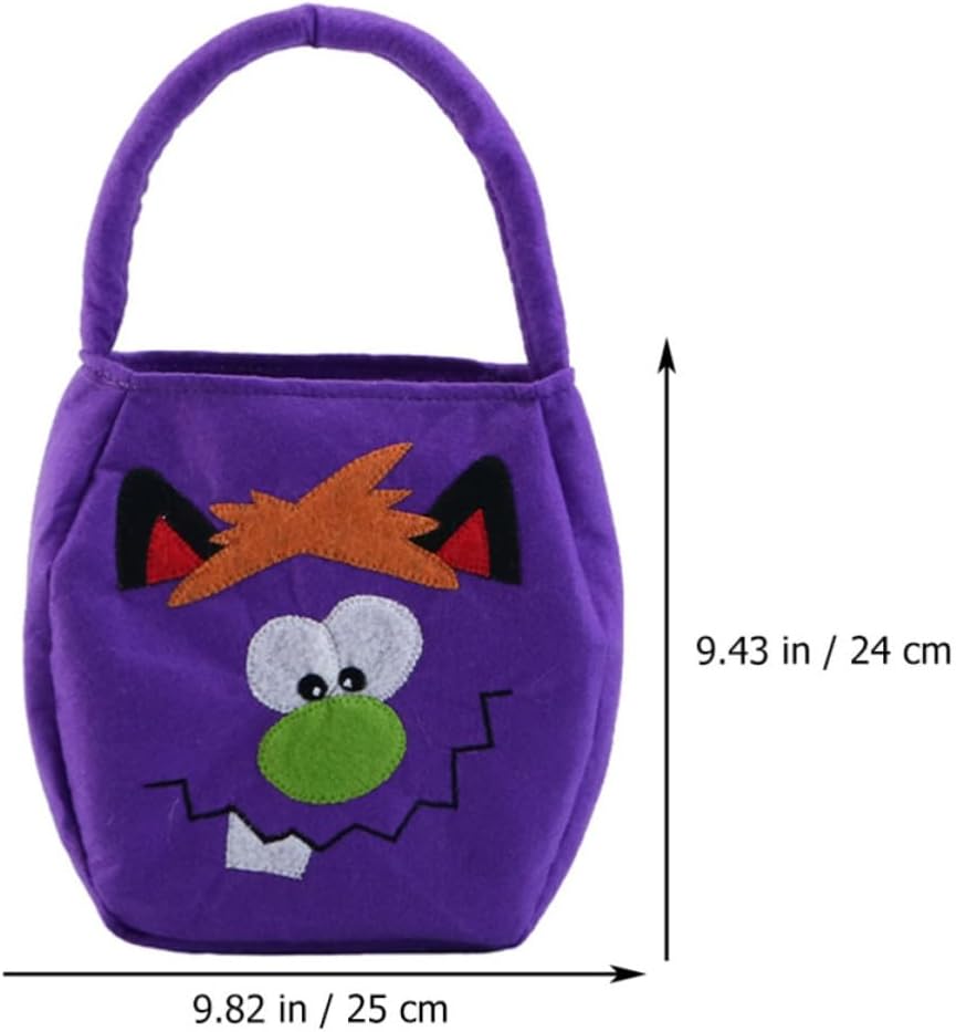 Halloween Candy Pouch Storage Bag Handheld Short Plush for Boys and Girls image 2