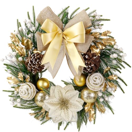 Zavothy Künstlicher Weihnachtskranz 45 cm Türkranz Weihnachten — Empfehlung für Zavothy Künstlicher Weihnachtskranz 45