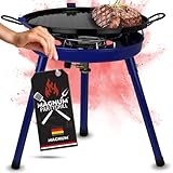 Magnum tragbarer Gasgrill - Perfekt für Camping, Picknick und Angeln - Kompatibel mit Schraubventilkartuschen - Inklusive Grillplatte
