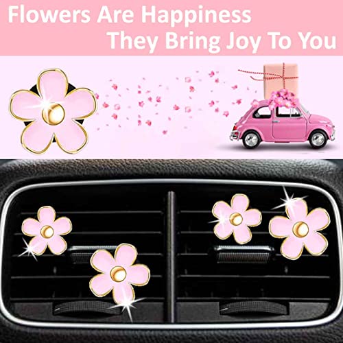 6 Pieces Daisy Flower Air Vent Clips Cute Car Accessories Air Fresheners For Car Decoration Air Conditioning Outlet #TOP4