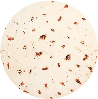 Adory Sweety Tortilla Food Creations Blanket Fun Novelty Double Sided Taco Pattern Soft Flannel Throw Blanket Warp Adults Kids Dia 60 inch