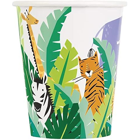 Animal Safari Adventure Vibrant Paper Cups Cover