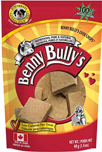 BENNY BULLYS Chops Beef Liver Dog Treats, Freeze-Dried, Low Fat, ...