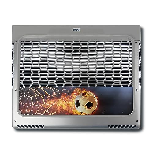 Image of MightySkins Skin Compatible with Alienware X16 R1 (2023) Full Wrap Kit - Flaming Soccer Ball | Protective, Durable, and Unique Vinyl Decal wrap Cover | Easy to Apply & Change Styles | Made in The USA