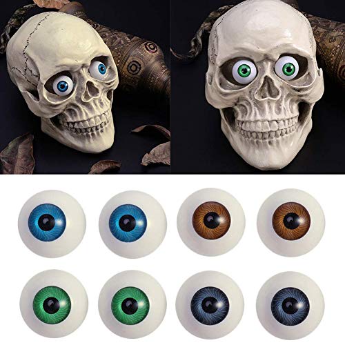 Globes oculaires 12mm en acrylique Tvoip lot de 20 pièces colorées pour poupées